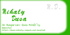 mihaly dusa business card